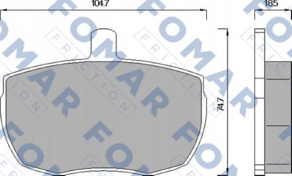 FOMAR Friction FO 543081 - Тормозные колодки, дисковые, комплект autospares.lv