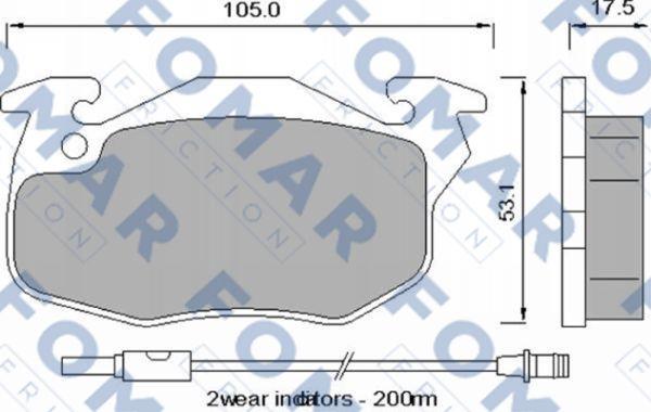 FOMAR Friction FO 529481 - Тормозные колодки, дисковые, комплект autospares.lv