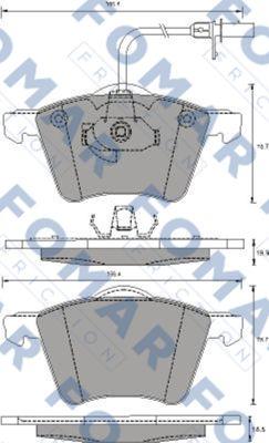 FOMAR Friction FO 691281 - Тормозные колодки, дисковые, комплект autospares.lv