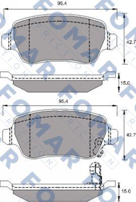 FOMAR Friction FO 691781 - Тормозные колодки, дисковые, комплект autospares.lv