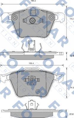 FOMAR Friction FO 698081 - Тормозные колодки, дисковые, комплект autospares.lv