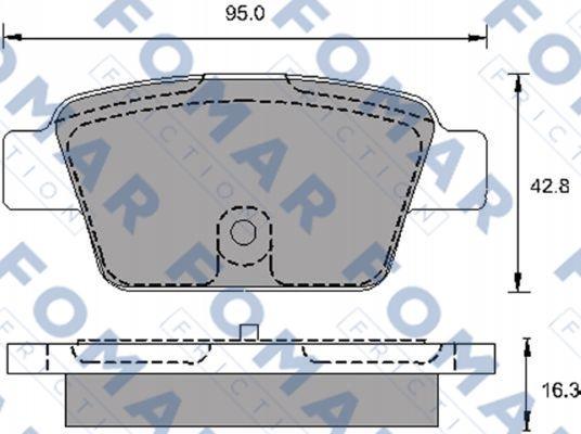 FOMAR Friction FO 693981 - Тормозные колодки, дисковые, комплект autospares.lv