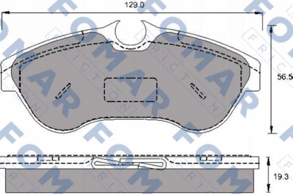 FOMAR Friction FO 693681 - Тормозные колодки, дисковые, комплект autospares.lv