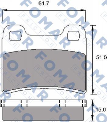 FOMAR Friction FO 692481 - Тормозные колодки, дисковые, комплект autospares.lv