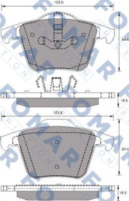 FOMAR Friction FO 692181 - Тормозные колодки, дисковые, комплект autospares.lv