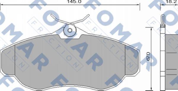 FOMAR Friction FO 646981 - Тормозные колодки, дисковые, комплект autospares.lv