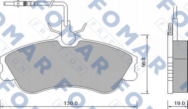 FOMAR Friction FO 642681 - Тормозные колодки, дисковые, комплект autospares.lv