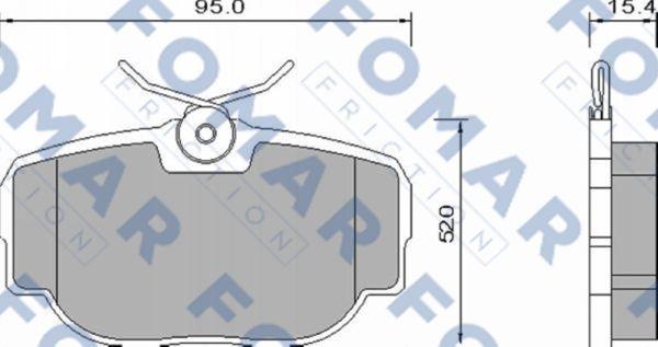 FOMAR Friction FO 647181 - Тормозные колодки, дисковые, комплект autospares.lv