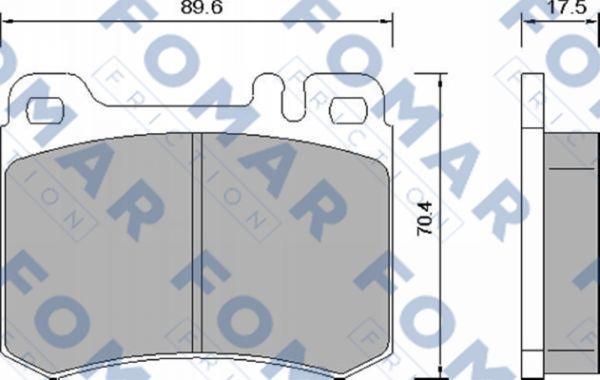 FOMAR Friction FO 659681 - Тормозные колодки, дисковые, комплект autospares.lv