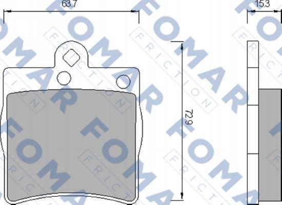 FOMAR Friction FO 653581 - Тормозные колодки, дисковые, комплект autospares.lv