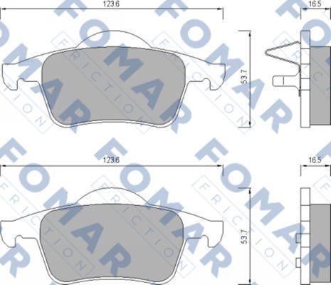 FOMAR Friction FO 669081 - Тормозные колодки, дисковые, комплект autospares.lv
