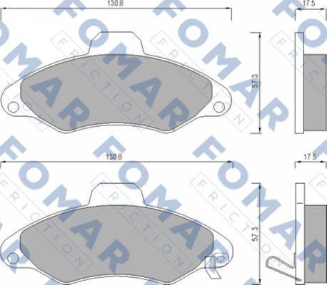 FOMAR Friction FO 666981 - Тормозные колодки, дисковые, комплект autospares.lv