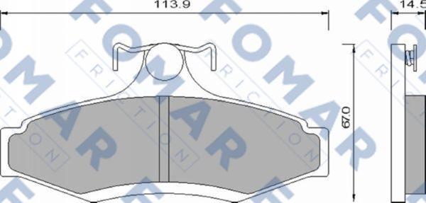 FOMAR Friction FO 666181 - Тормозные колодки, дисковые, комплект autospares.lv