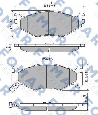 FOMAR Friction FO 660781 - Тормозные колодки, дисковые, комплект autospares.lv