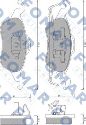 FOMAR Friction FO 668881 - Тормозные колодки, дисковые, комплект autospares.lv