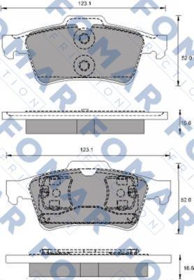 FOMAR Friction FO 686781 - Тормозные колодки, дисковые, комплект autospares.lv