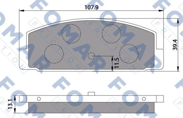 FOMAR Friction FO 680181 - Тормозные колодки, дисковые, комплект autospares.lv