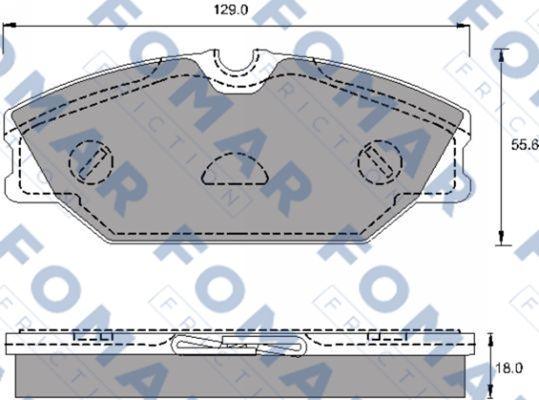 FOMAR Friction FO 688981 - Тормозные колодки, дисковые, комплект autospares.lv