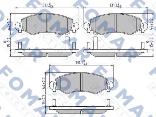 FOMAR Friction FO 683181 - Тормозные колодки, дисковые, комплект autospares.lv