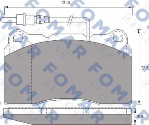 FOMAR Friction FO 687481 - Тормозные колодки, дисковые, комплект autospares.lv