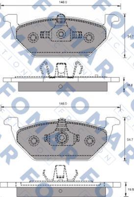 FOMAR Friction FO 687681 - Тормозные колодки, дисковые, комплект autospares.lv