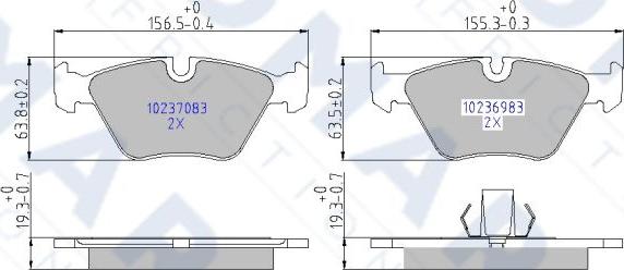 FOMAR Friction FO 636981 - Тормозные колодки, дисковые, комплект autospares.lv