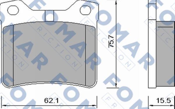 FOMAR Friction FO 638681 - Тормозные колодки, дисковые, комплект autospares.lv