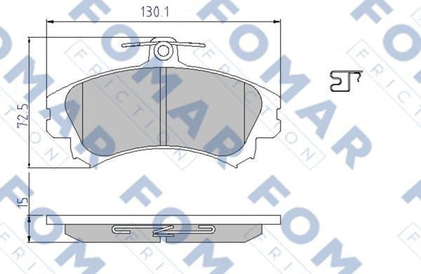 FOMAR Friction FO 638081 - Тормозные колодки, дисковые, комплект autospares.lv