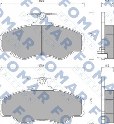 FOMAR Friction FO 638381 - Тормозные колодки, дисковые, комплект autospares.lv