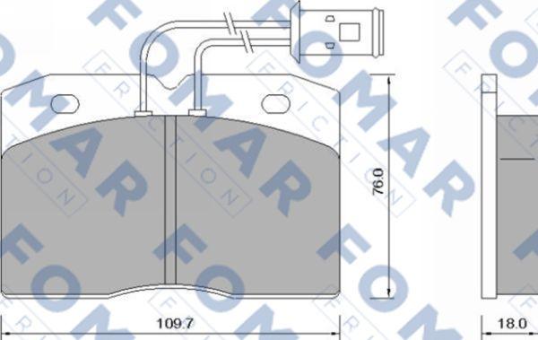 FOMAR Friction FO 632681 - Тормозные колодки, дисковые, комплект autospares.lv