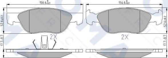 FOMAR Friction FO 632281 - Тормозные колодки, дисковые, комплект autospares.lv