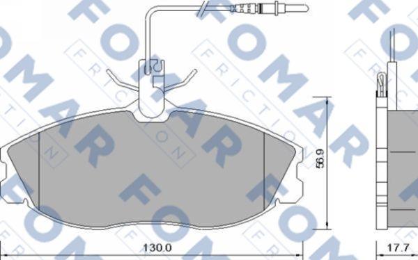 FOMAR Friction FO 637581 - Тормозные колодки, дисковые, комплект autospares.lv