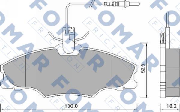 FOMAR Friction FO 637381 - Тормозные колодки, дисковые, комплект autospares.lv