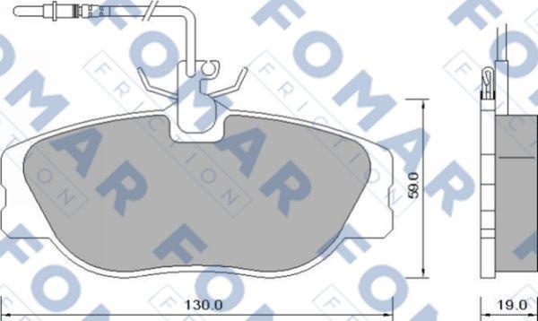 FOMAR Friction FO 629081 - Тормозные колодки, дисковые, комплект autospares.lv