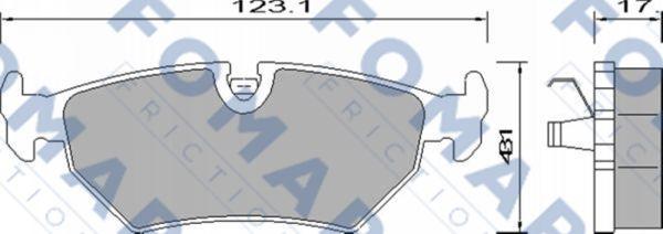 FOMAR Friction FO 629281 - Тормозные колодки, дисковые, комплект autospares.lv