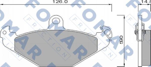 FOMAR Friction FO 625581 - Тормозные колодки, дисковые, комплект autospares.lv