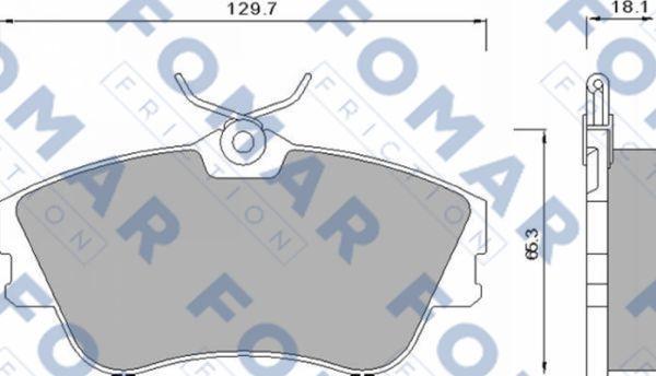 FOMAR Friction FO 625381 - Тормозные колодки, дисковые, комплект autospares.lv