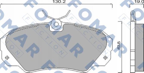 FOMAR Friction FO 628581 - Тормозные колодки, дисковые, комплект autospares.lv