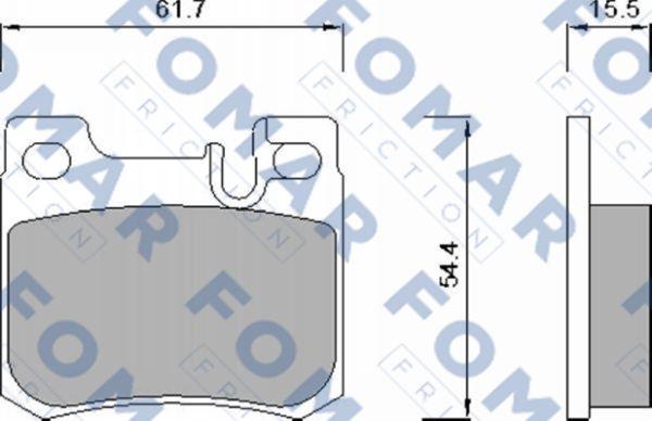 FOMAR Friction FO 622381 - Тормозные колодки, дисковые, комплект autospares.lv