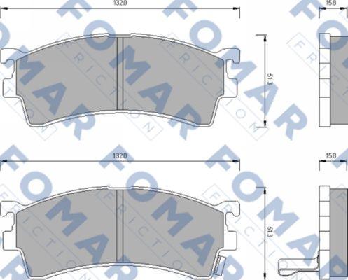 FOMAR Friction FO 679881 - Тормозные колодки, дисковые, комплект autospares.lv