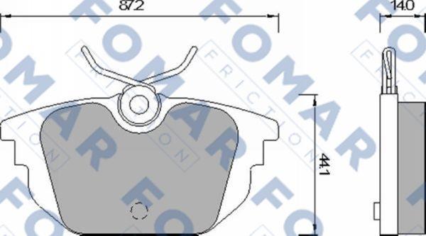 FOMAR Friction FO 677581 - Тормозные колодки, дисковые, комплект autospares.lv