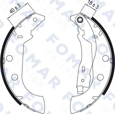 FOMAR Friction FO 0431 - Комплект тормозных колодок, барабанные autospares.lv