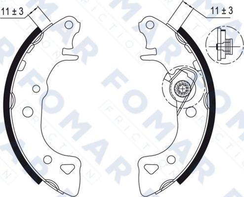 FOMAR Friction FO 0429 - Комплект тормозных колодок, барабанные autospares.lv