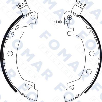 FOMAR Friction FO 0425 - Комплект тормозных колодок, барабанные autospares.lv