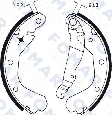 FOMAR Friction FO 0420 - Комплект тормозных колодок, барабанные autospares.lv