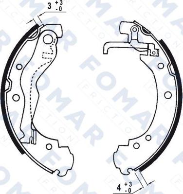 FOMAR Friction FO 0548 - Комплект тормозных колодок, барабанные autospares.lv