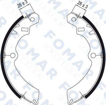 FOMAR Friction FO 0547 - Комплект тормозных колодок, барабанные autospares.lv