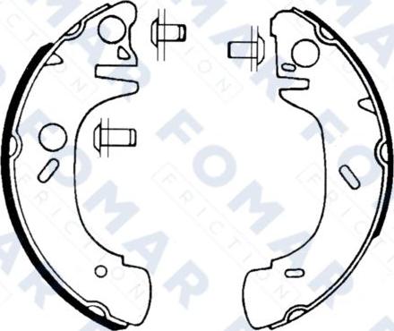 FOMAR Friction FO 0561 - Комплект тормозных колодок, барабанные autospares.lv