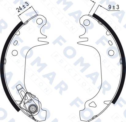 FOMAR Friction FO 0508 - Комплект тормозных колодок, барабанные autospares.lv