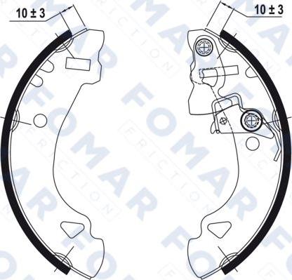 FOMAR Friction FO 0586 - Комплект тормозных колодок, барабанные autospares.lv